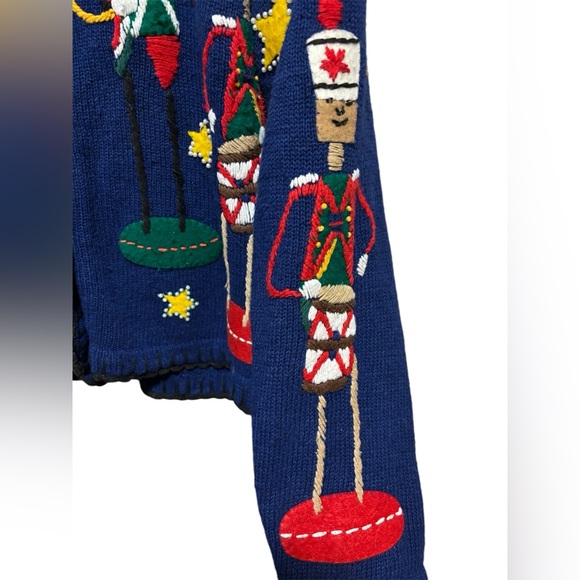 SEGUE women’s size Large Nutcracker sweater/cardigan. Christmas. - Picture 4 of 8